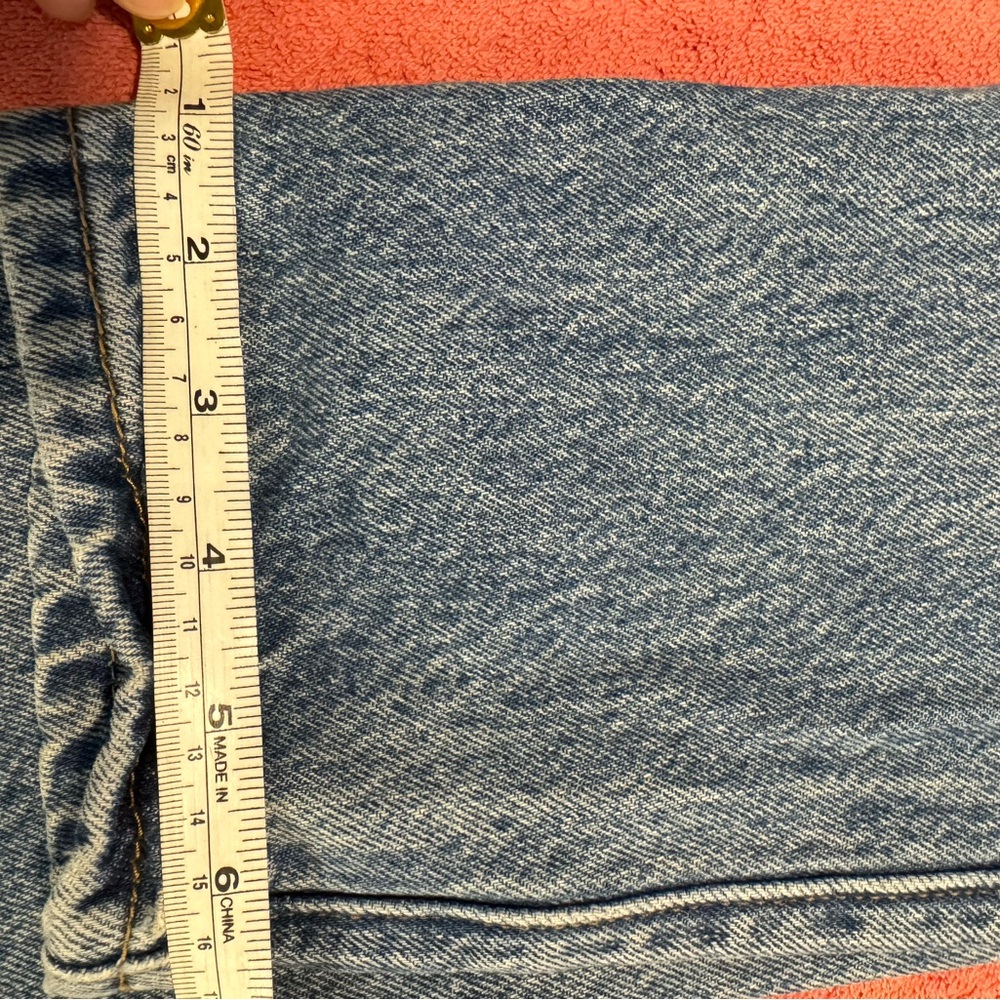 Slim Straight Distressed Light Blue Men's Jeans - Picture 13 of 16